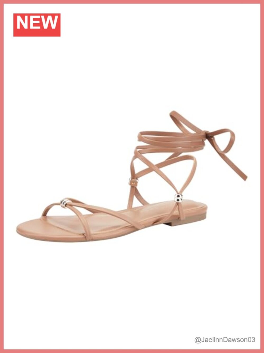 Marc Fisher LTD Este Lace Up Strappy Heeled Sandals with Ankle Strap in Leather